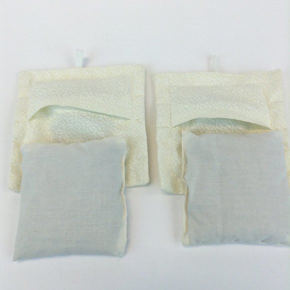 Handmade Embroidered Lavender Filled Sachet Linen Drawer Pillow Grape Vine - Picture 5 of 9